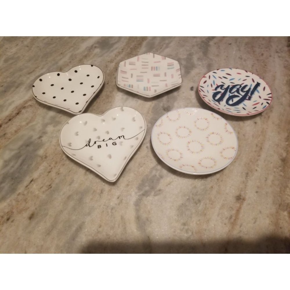 Set of 5 Ceramic Trays